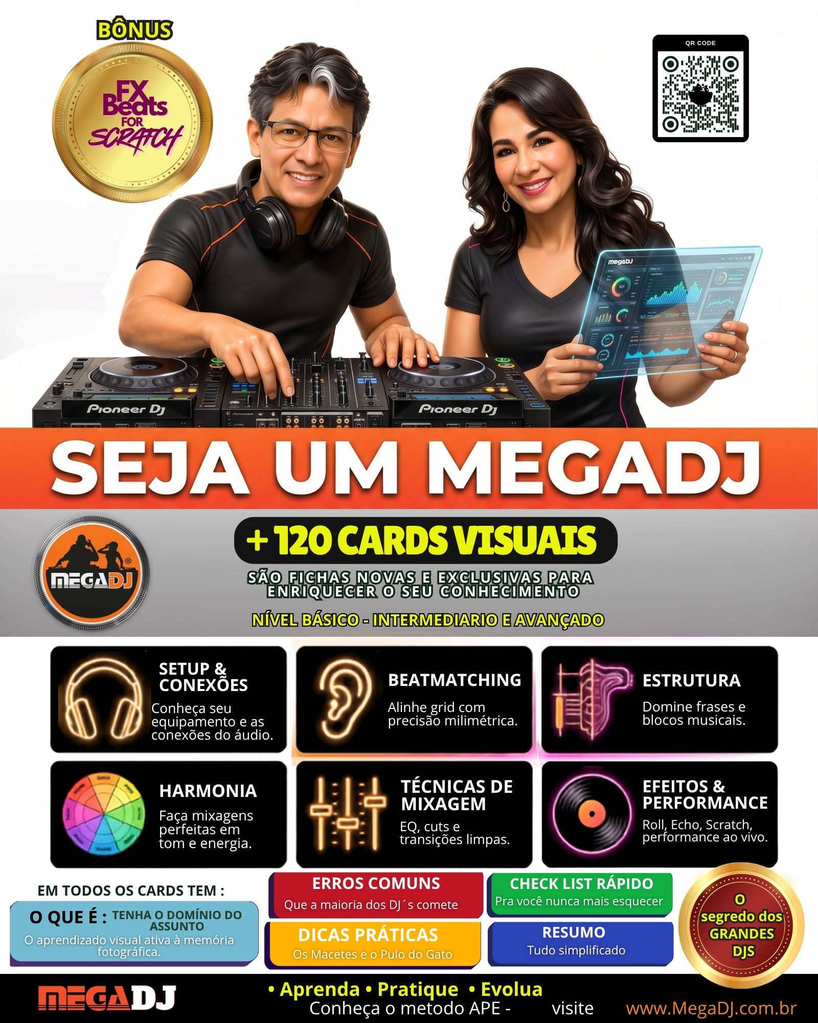 Plano Master MEGADJ com 120 cards visuais extras