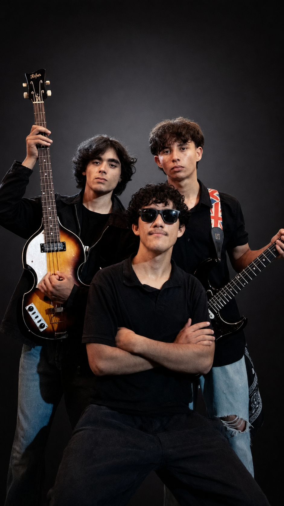 Banda Pilotos do Oeste com guitarras, baixo e bateria